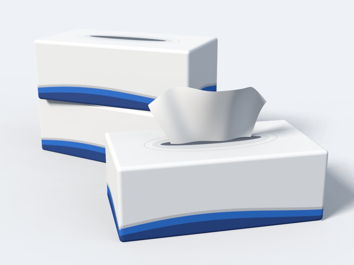 Serenity facial tissue boxes